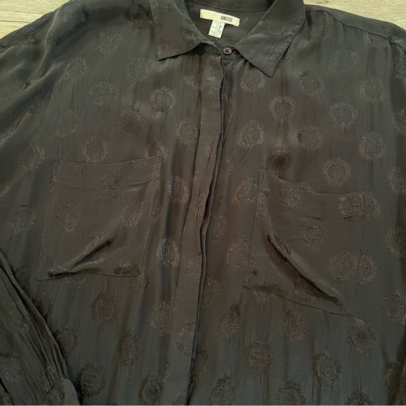 Amuse Society Black Textured Shirt - Picture 5 of 6